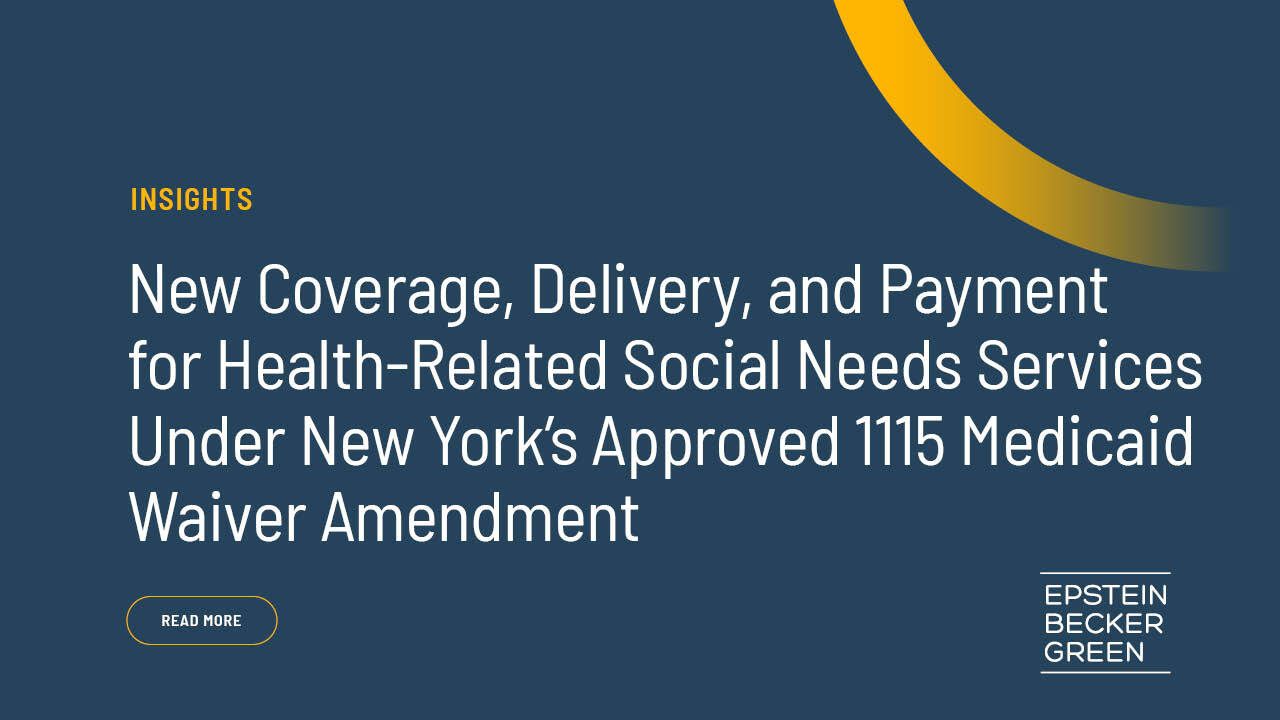 New Coverage, Delivery, and Payment for HealthRelated Social Needs