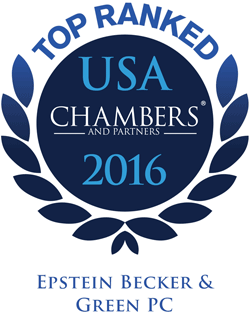 Epstein Becker Green Chambers USA 2016