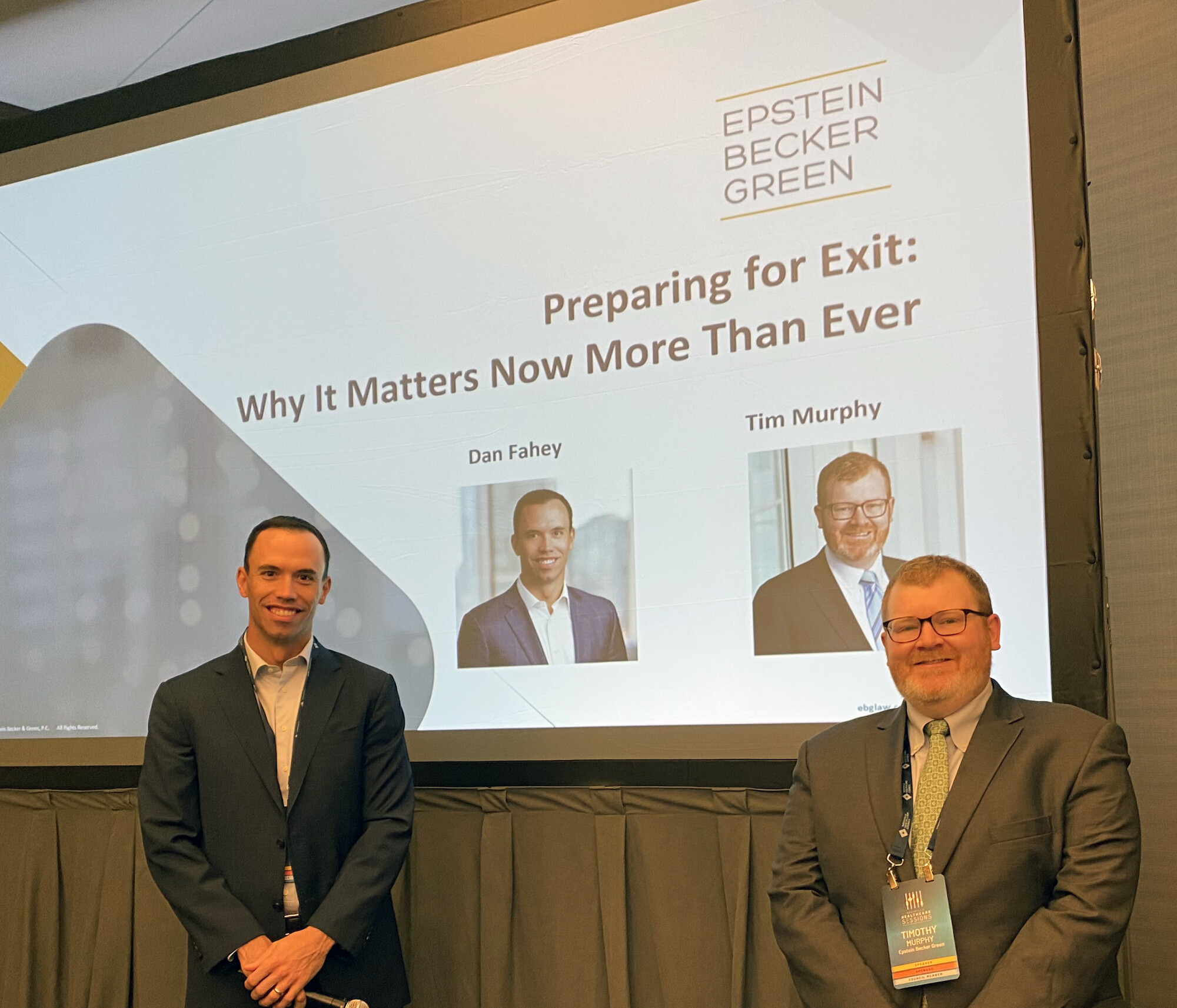 Daniel Fahey and Tim Murphy Present "Preparing for Exit"