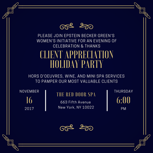 womens initiative client appreciation holiday party appreciation party invite
