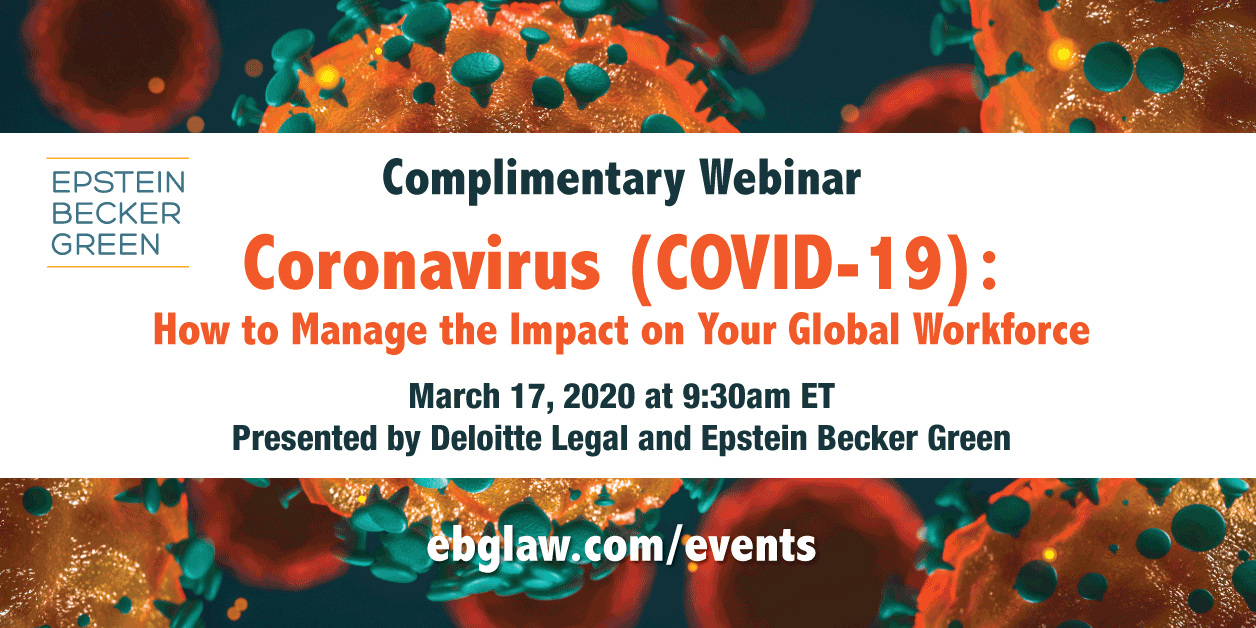 Complimentary Webinar Coronavirus (Covid-19): How to Manage the Impact on Your Global Workforce