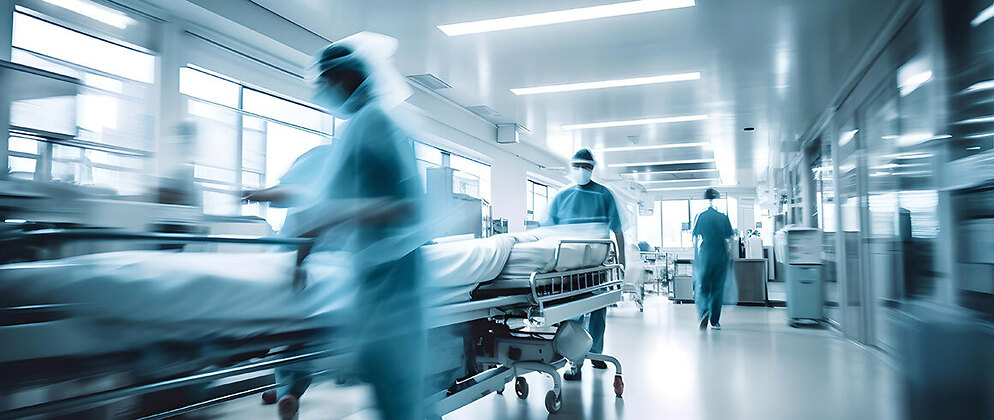 Picture of a blurred emergency room