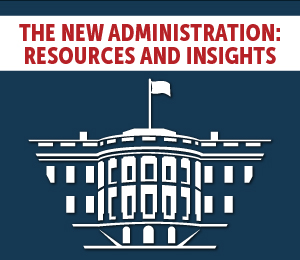 Graphic feature displaying: The Biden Administration 2021